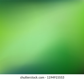 Green gradient background. Abstract nature blurred backdrop. Vector illustration. Ecology concept for your graphic design, banner or poster