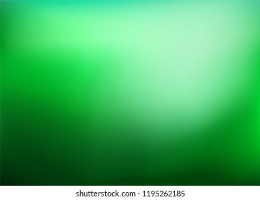 Green gradient background. Abstract nature blurred backdrop. Vector illustration. Ecology concept for your graphic design, banner or poster