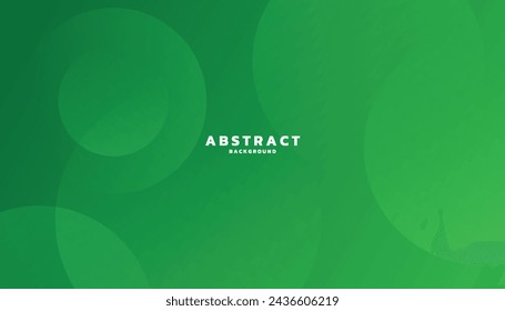 Green gradient background with circle elements