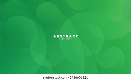 Green gradient background with circle elements