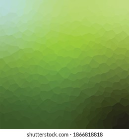 Grüner Farbverlauf-Hintergrund. Farbiger Hintergrund. Krystal-Muster-Bildschirmhintergrund. Polygonhintergrund. Vektorbild.