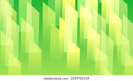 Green gradient background featuring a modern geometric shapes composition, creating a stylish and futuristic look. The smooth color transition and structured elements make it perfect for branding.