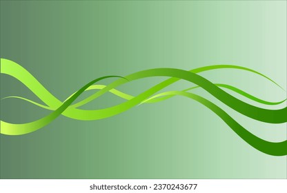 green gradient background with flowing wave cool lines good for your design