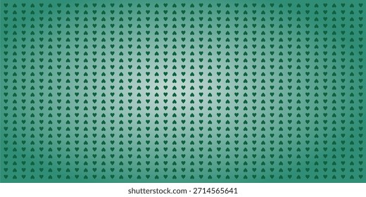 Fondo degradado verde con adorno de corazón