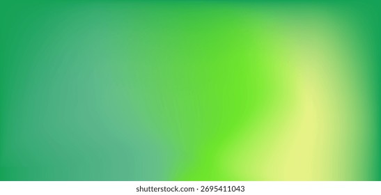 Green gradient background. Smooth wavy texture vector gradation bg. Digital blurry backdrop. Light jade color transiion wallpaper. Abstract video game backdrop. Teal spring summer design luxury banner