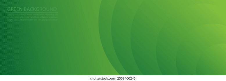 Green gradient background. Template for postcards, invitations, packaging and creative ideas