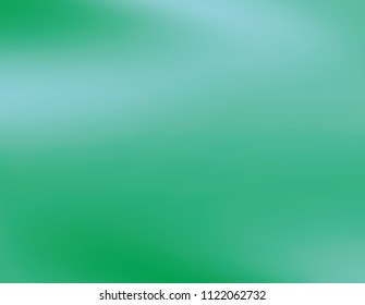 Green gradient background. Vector illustration. Bright pattern with a smooth flow of shades of green and blue. To create modern layouts, posters, backs, covers, phone screensavers, social networks  