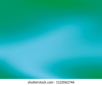 Green gradient background. Vector illustration. Bright pattern with a smooth flow of shades of green and blue. To create modern layouts, posters, backs, covers, phone screensavers, social networks  
