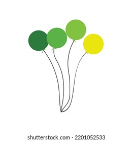 green gradient balloon vector design
