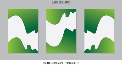 green gradient banner liquid