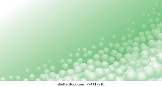 green gradient with green bubbles