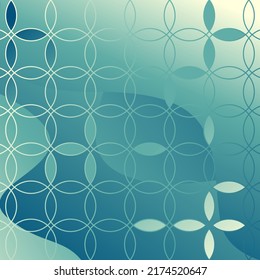 green gradient circle element pattern, Abstract geometric pattern background. Concepts and ideas for textile, marble,