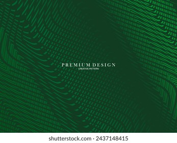 Green gradient colored lines abstract background. Modern design for banners, cards, web design, banners, certificates, etc.