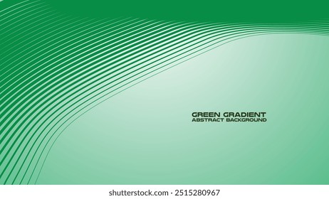 Green gradient with curve line abstract background for backdrop or presentation