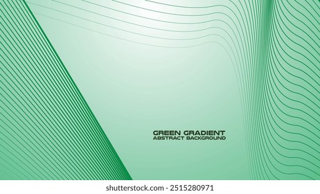 Green gradient with curve line abstract background for backdrop or presentation