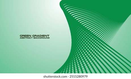 Green gradient with curve line abstract background for backdrop or presentation