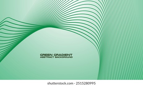 Green gradient with curve line abstract background for backdrop or presentation