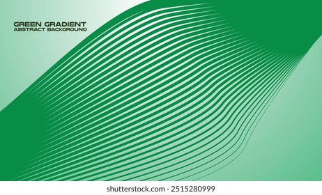 Gradiente verde com linha de curva de fundo abstrato para plano de fundo ou apresentação