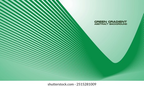 Green gradient with curve line abstract background for backdrop or presentation