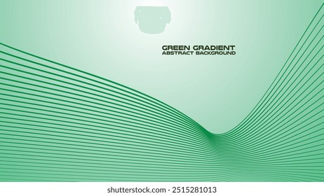Green gradient with curve line abstract background for backdrop or presentation