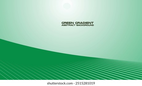 Green gradient with curve line abstract background for backdrop or presentation