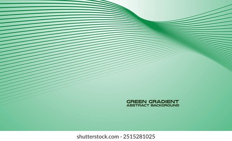 Green gradient with curve line abstract background for backdrop or presentation