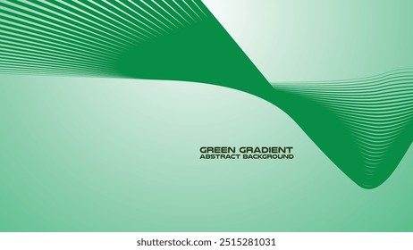 Green gradient with curve line abstract background for backdrop or presentation