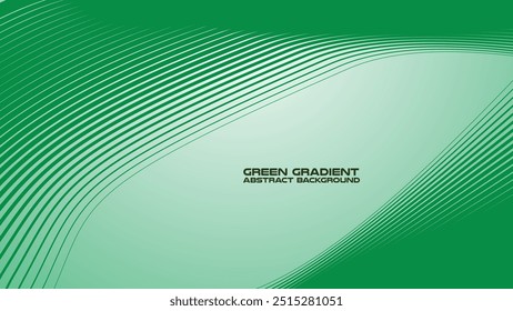 Green gradient with curve line abstract background for backdrop or presentation