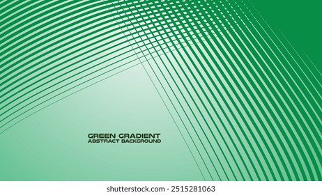 Green gradient with curve line abstract background for backdrop or presentation