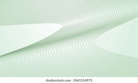 Green gradient with curve line background for backdrop or presentation