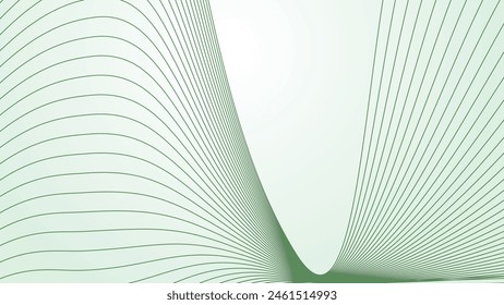 Degradado verde con fondo de línea de curva para fondo o presentación