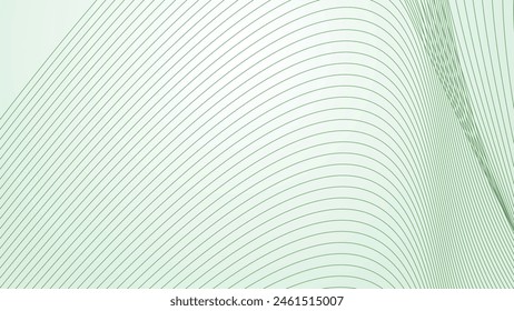 Green gradient with curve line background for backdrop or presentation