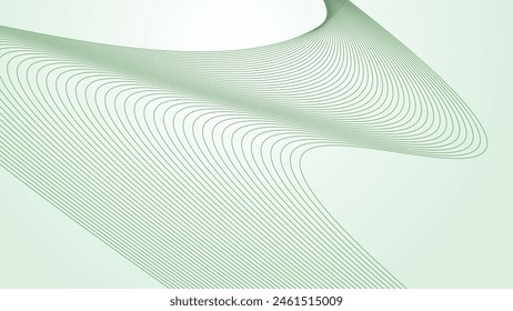 Green gradient with curve line background for backdrop or presentation
