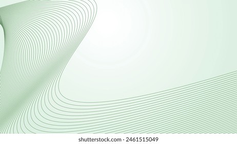 Degradado verde con fondo de línea de curva para fondo o presentación
