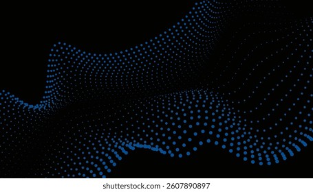 Green gradient dot vortex on black background