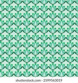 green gradient flower pattern Background pattern for wallpaper design, seamless