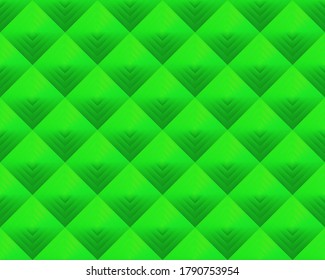 Fondo geométrico de gradiente verde en estilo origami. Ilustración de rectángulos poligonales vectoriales verdes. Brillante fondo abstracto de mosaico rhombus para diseño, negocios, impresión, web. Patrón sin foco.