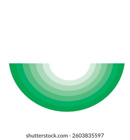 green gradient half circle logo design