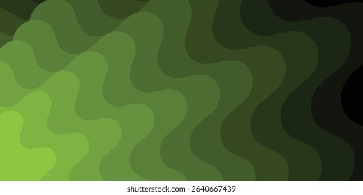 Green gradient illustration,Abstract Background wavy lines, gradient