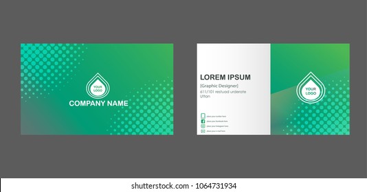 Green Gradient Modern Business Card Template