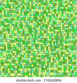 Green gradient mosaic. Сhaotic mosaic texture. Abstract background with geometric design. Square pattern. Vector mosaic background. Follow other mosaic patterns in my collections. 