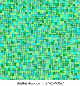 Green gradient mosaic. Сhaotic mosaic texture. Abstract background with geometric design. Square pattern. Vector mosaic background. Follow other mosaic patterns in my collections. 