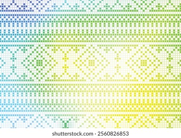 Green gradient pattern soft pixel knitwear background vector illustration.