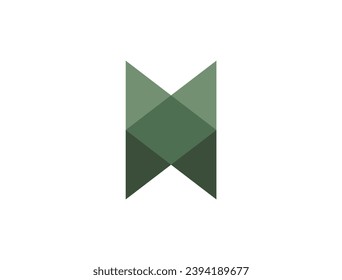 Green gradient polygon logo on a blank background