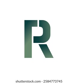 Green Gradient R Logo Vector Design.