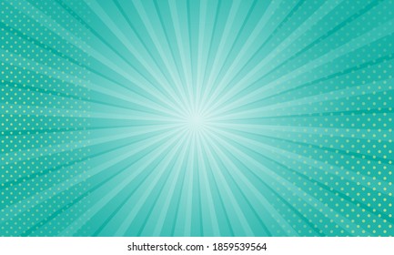 Diseño vectorial de fondo del estilo de punto de ráfaga de gradiente verde