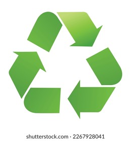 Green Farbverlauf-Recyclingsymbol oder Logo-Design