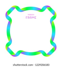 Green gradient ribbon frame