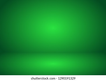 Green Gradient Room Studio Background.