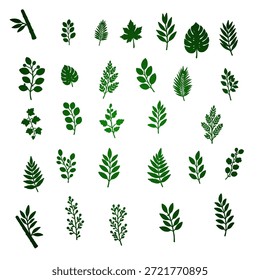 Green Gradient Silhouette Vector with Modern Minimal Style